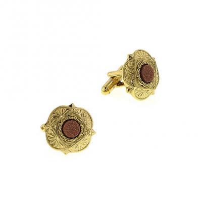 SEMI-PRECIOUS SANDSTONE CUFF LINKS 65541 1.jpg